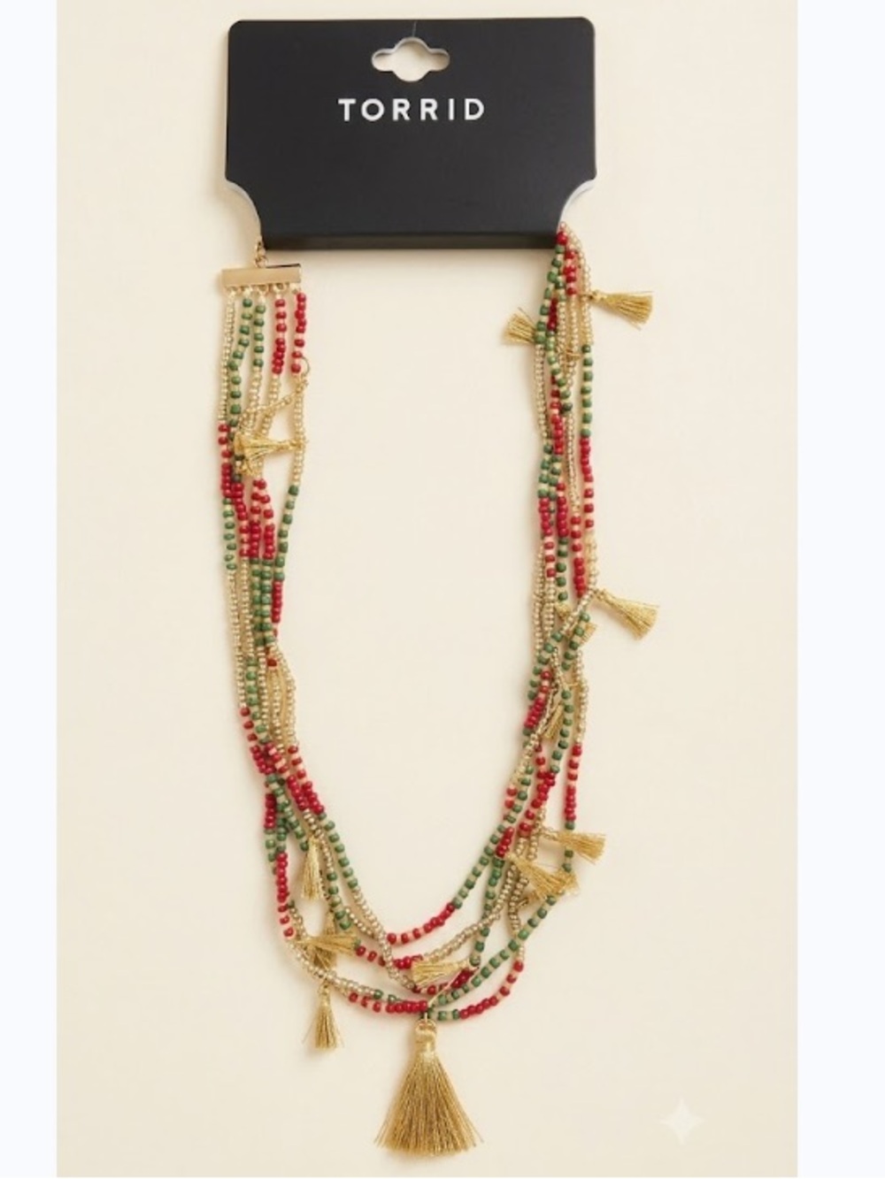 Boho Style Beaded/Tassel Necklace - NWT